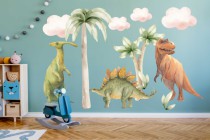 Naklejki dla dzieci na ścianę Dinozaury w chmurach 22077 Naklejkomania - zdjecie 1 - miniatura