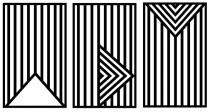 Ażurowy, geometryczny tryptyk Trójkąty i linie 26007 Naklejkomania - zdjecie 1 - miniatura