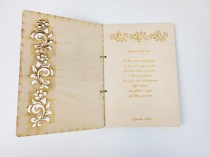 Drewniana książka z życzeniami - grawerowany upominek dla Babci i Dziadka 26002 Naklejkomania - zdjecie 2 - miniatura