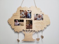 Drzewo miłości - drewniana ramka na zdjęcia dla babci i dziadka z imionami wnuków 26000 Naklejkomania - zdjecie 1 - miniatura