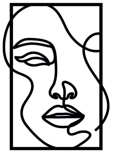 Obraz ażurowy Abstrakcyjny portret kobiety 26006