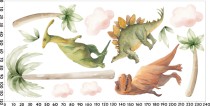 Naklejki dla dzieci na ścianę Dinozaury w chmurach 22077 Naklejkomania - zdjecie 3 - miniatura