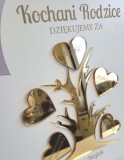 Eleganckie podziękowanie dla rodziców w kształcie serca i złotym drzewkiem 26034 Naklejkomania - zdjecie 4 - miniatura