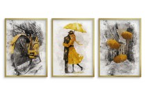 Plakaty na ścianę - akwarelowa kompozycja w odcieniach żółtego i szarości 23200 Naklejkomania - zdjecie 3 - miniatura