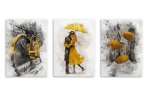 Plakaty na ścianę - akwarelowa kompozycja w odcieniach żółtego i szarości 23200 Naklejkomania - zdjecie 5 - miniatura