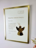Elegancka pamiątka Pierwszej Komunii Świętej w złotej ramie, ekskluzywny prezent dla dziecka 26035 Naklejkomania - zdjecie 1 - miniatura