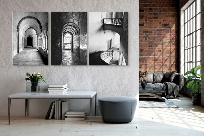 Czarnobiały tryptyk Architektura - przejścia 20776 - zdjęcie 2