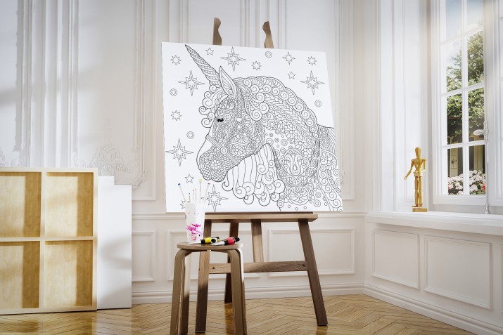 Kolorowanka na ścianę XXL, gigant Jednorożec i gwiazdki 67009 - zdjęcie 3