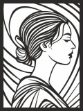 Obraz ażurowy Profil kobiety 51001 Naklejkomania - zdjecie 1 - miniatura