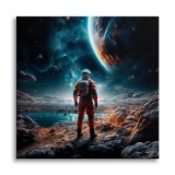 Obraz w klimacie science fiction Astronauta na planecie 73029 Naklejkomania - zdjecie 1 - miniatura