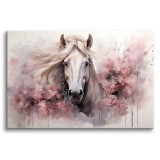 Pastelowy obraz Malowany koń wśród kwiatów 73005 Naklejkomania - zdjecie 1 - miniatura