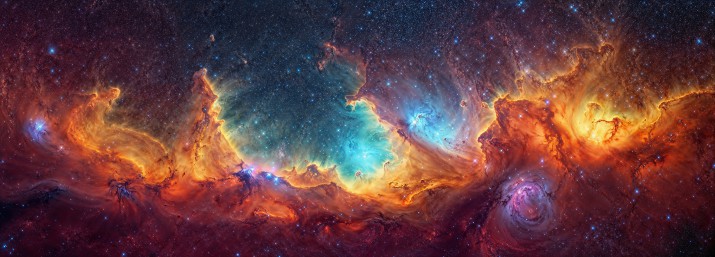 Astronomiczna fototapeta Kolorowy pył kosmiczny 75014 - zdjęcie 2