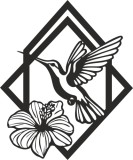 Obraz ażurowy Koliber i kwiat 51012 Naklejkomania - zdjecie 1 - miniatura