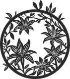 Okrągły obraz ażurowy Kwiaty - wanilia 51003 Naklejkomania - zdjecie 1 - miniatura
