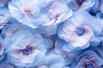 Fototapeta Błękitno różowe kwiaty - efekt 3D 81172 Naklejkomania - zdjecie 2 - miniatura