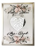 Plakat, prezent, podziękowanie dla rodziców na ślub, wesele - srebro, jarzębina i kwiaty 61698 Naklejkomania - zdjecie 1 - miniatura