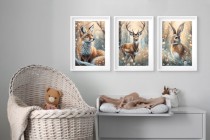 Plakaty dla dzieci Leśne zwierzątka w śniegu kd087 Naklejkomania - zdjecie 2 - miniatura