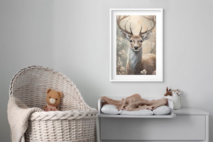 Dziecięcy plakat Jeleń w brązach 24348 - zdjęcie 2