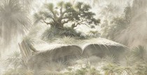 Fototapeta Dżungla - egzotyczny las z książką 75018 Naklejkomania - zdjecie 2 - miniatura