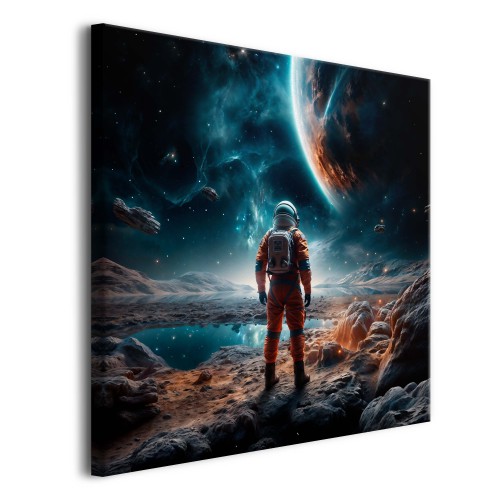 Obraz w klimacie science fiction Astronauta na planecie 73029 - zdjęcie 7
