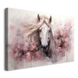 Pastelowy obraz Malowany koń wśród kwiatów 73005 Naklejkomania - zdjecie 3 - miniatura