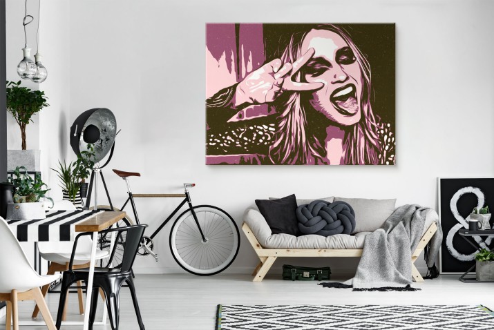 Obraz z Twojego zdjęcia - portret w stylu Pop art, róż i fiolet 20794 - zdjęcie 4