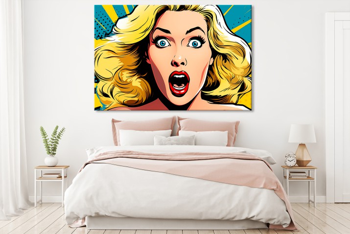 Obraz w stylu pop art Zdziwiona kobieta 73030 - zdjęcie 6