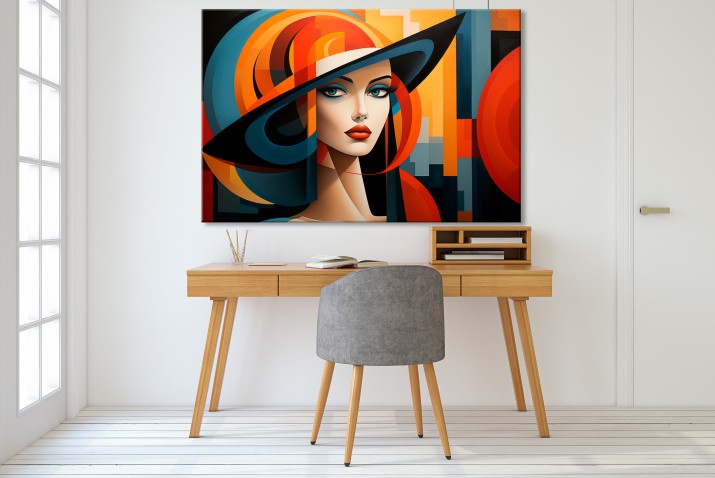 Obraz Kobiecy portret w stylu art deco 73012 - zdjęcie 2