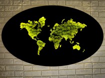 Obraz podświetlany na ścianę lampka Mapa świata - mech 69109 Naklejkomania - zdjecie 3 - miniatura