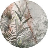 Okrągła fototapeta Dżungla - egzotyczne liście na betonie 41911 01 Naklejkomania - zdjecie 1 - miniatura