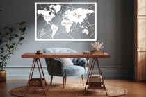 Obraz ażurowy Mapa świata z nazwami kontynentów 66807 Naklejkomania - zdjecie 3 - miniatura
