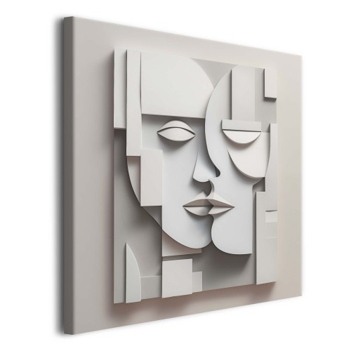 Abstrakcyjny obraz Geometryczne, wypukłe twarze 73024 - zdjęcie 7