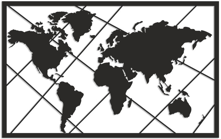 Obraz ażurowy Mapa świata 66805 Naklejkomania - zdjecie 1