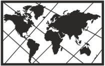 Obraz ażurowy Mapa świata 66805 Naklejkomania - zdjecie 1 - miniatura