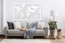 Obraz ażurowy Mapa świata z nazwami kontynentów 66807 Naklejkomania - zdjecie 2 - miniatura