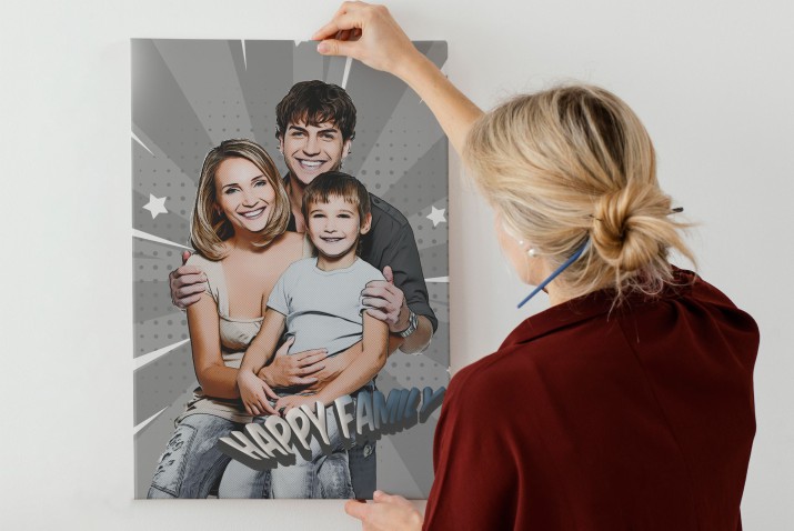 Obraz z Twojego zdjęcia - portret z komiksowym tłem 20798 - zdjęcie 3