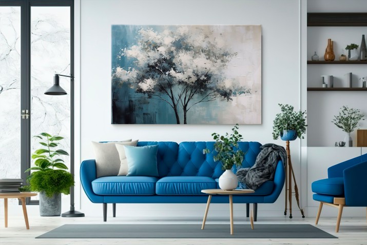 Dekoracyjny obraz Drzewo - inspiracja impresjonizmem 20810 - zdjęcie 2