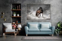 Obraz Brązowy koń w dymie 64625 Naklejkomania - zdjecie 9 - miniatura