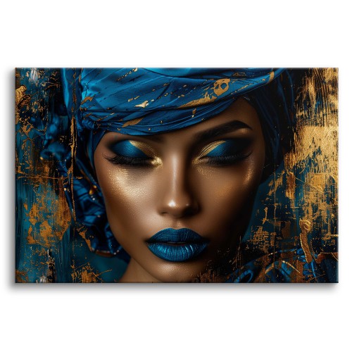 Nowoczesny obraz Kobieta z makijażem glamour 73079 Naklejkomania - zdjecie 1