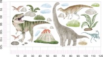Naklejki na ścianę dla dzieci Dinozaury - erupcja wulkanu 52001 Naklejkomania - zdjecie 2 - miniatura