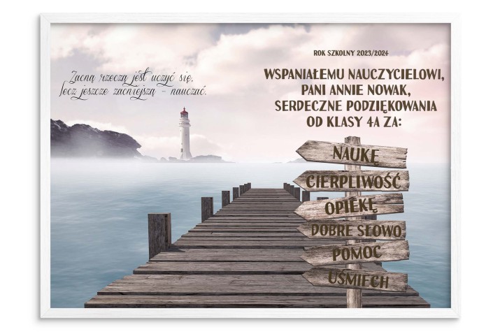 Personalizowany plakat dla wychowawcy - ozdobny, wzruszający prezent na zakończenie roku 23221 - zdjęcie 2