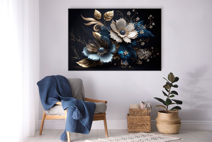 Obraz Kwiaty w stylu glamour 64623 - zdjęcie 7