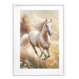 Plakat Malowany, galopujący koń 24356 Naklejkomania - zdjecie 3 - miniatura