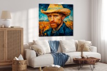 Obraz Autoportret Van Gogha - nowoczesna interpretacja 73026 Naklejkomania - zdjecie 2 - miniatura