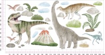 Naklejki na ścianę dla dzieci Dinozaury - erupcja wulkanu 52001 Naklejkomania - zdjecie 3 - miniatura