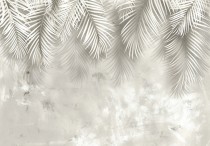 Nowoczesna fototapeta boho Białe gałęzie z liśćmi 75060 Naklejkomania - zdjecie 2 - miniatura