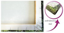 Nowoczesny obraz w bieli i błękicie Kobieta i abstrakcyjne drzewa 73072 Naklejkomania - zdjecie 3 - miniatura