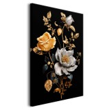 Obraz Kwiaty glamour - białe i złote róże 64633 Naklejkomania - zdjecie 9 - miniatura