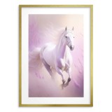 Pastelowy plakat w różu Galopujący koń 24357 Naklejkomania - zdjecie 5 - miniatura
