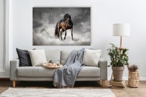 Obraz Brązowy koń w dymie 64625 Naklejkomania - zdjecie 8 - miniatura
